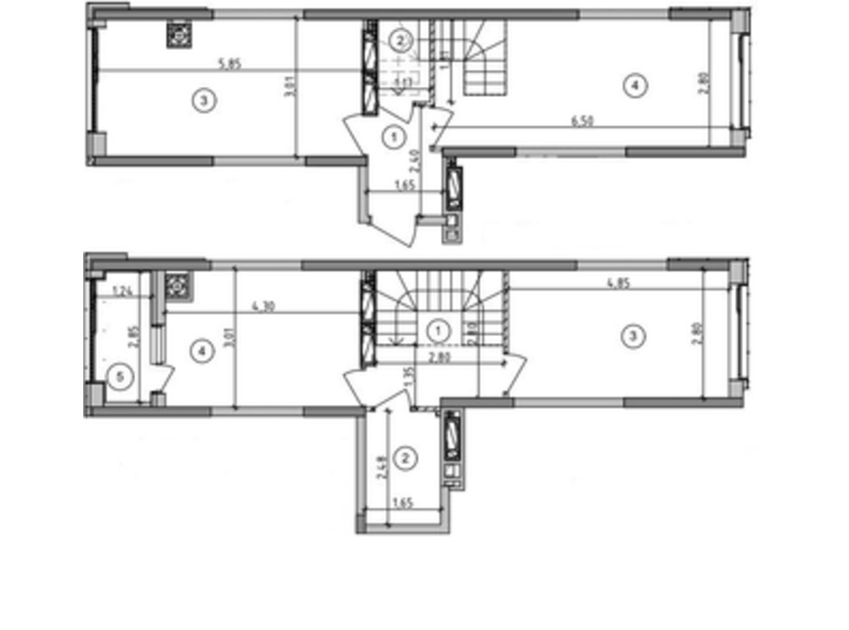 Планировка многоуровневой квартиры в ЖК Оптимісто 76.32 м², фото 235498 Планировка многоуровневой квартиры в ЖК Оптимісто 76.32 м², фото 235498
