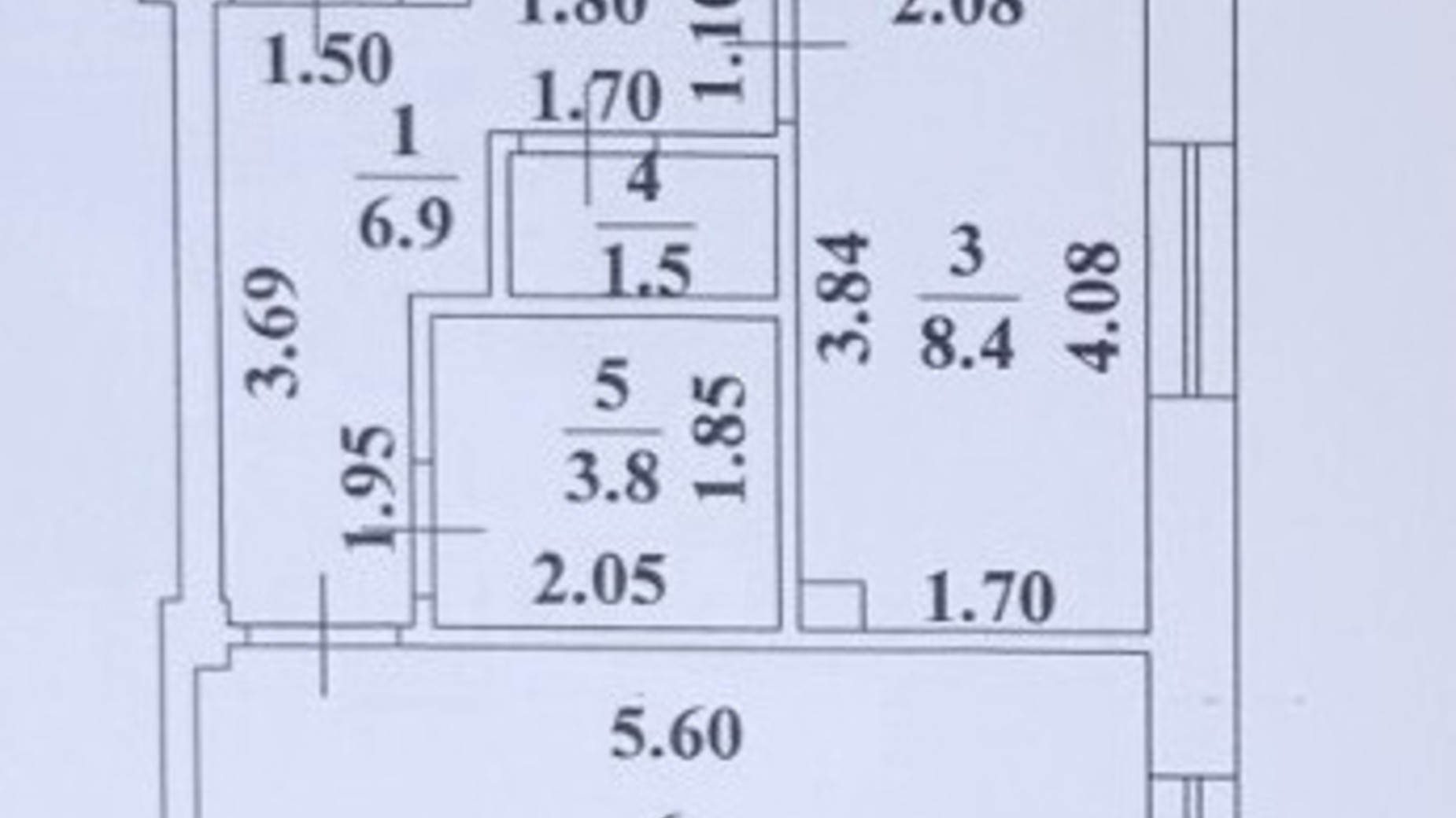 Планировка 2-комнатной квартиры в ЖК Ваш Дом на Вузовском 47.9 м², фото 235585