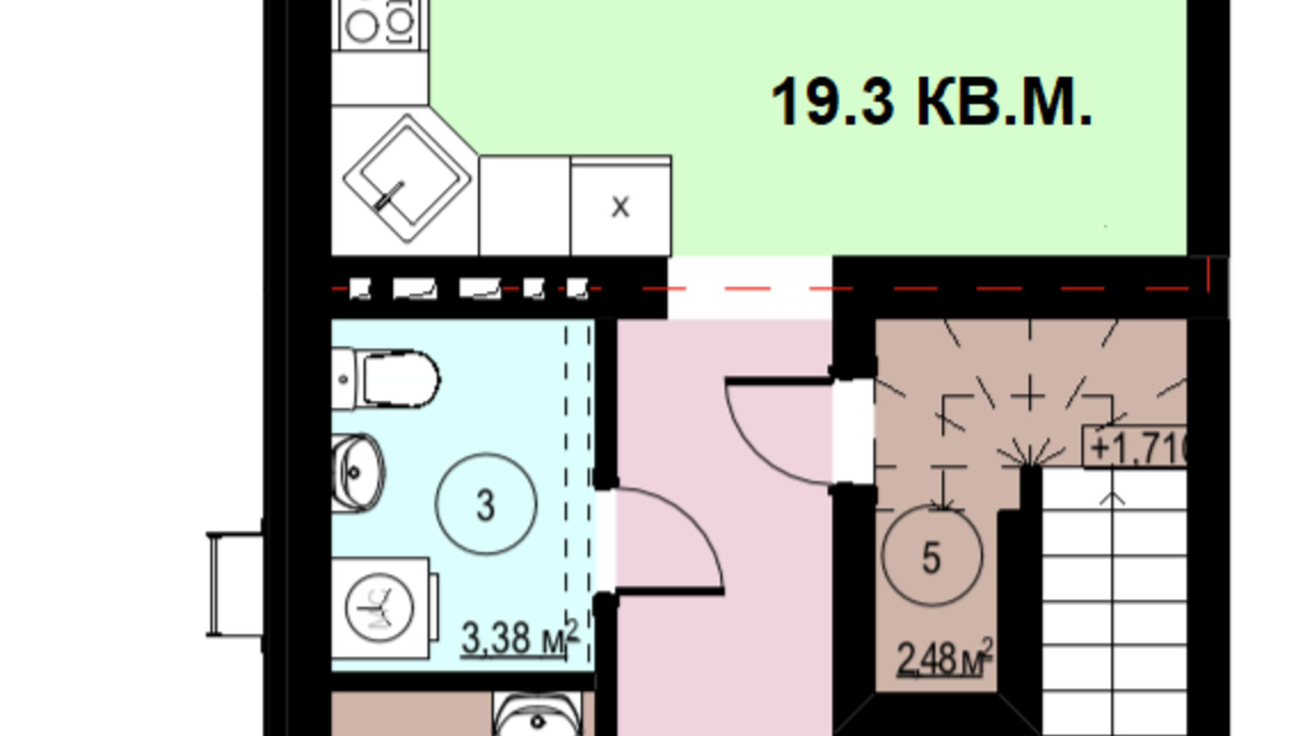 Планування таунхауса в Таунхаус вул. Сергія Колоса, 169 87 м², фото 235763