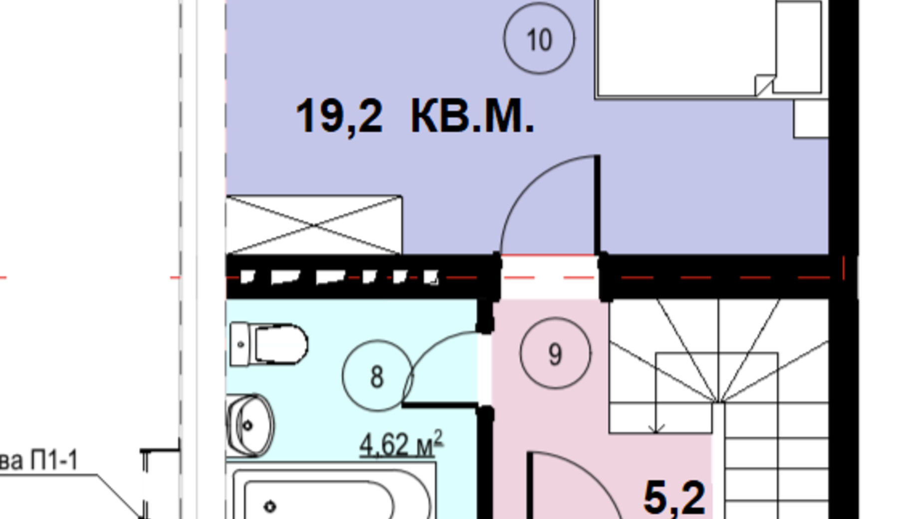 Планування таунхауса в Таунхаус вул. Сергія Колоса, 169 87 м², фото 235766