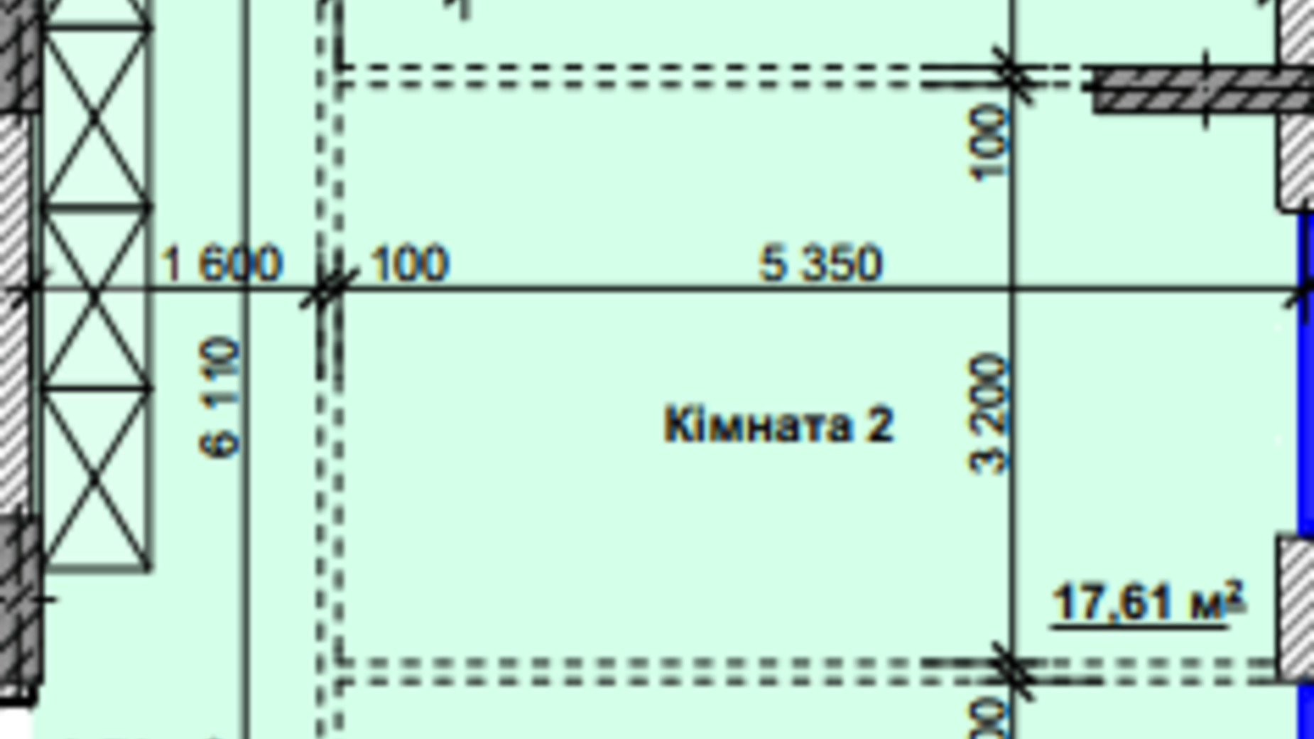 Планировка 2-комнатной квартиры в ЖК Новые Теремки 66.13 м², фото 237407