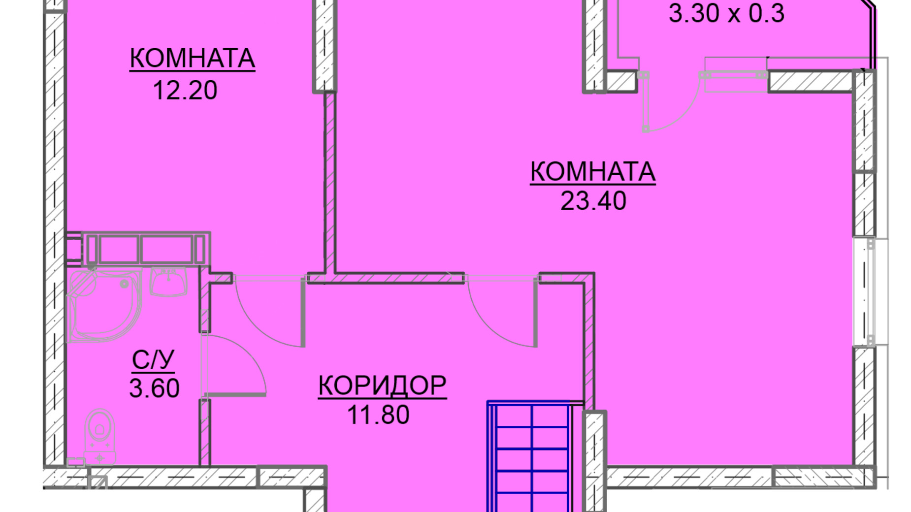 Планування багато­рівневої квартири в ЖК Велесгард 104.2 м², фото 239594