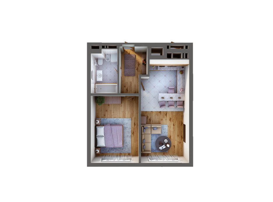 Планування 1-кімнатної квартири в ЖК Greenville Park Kyiv 50.6 м², фото 240295 Планування 1-кімнатної квартири в ЖК Greenville Park Kyiv 50.6 м², фото 240295