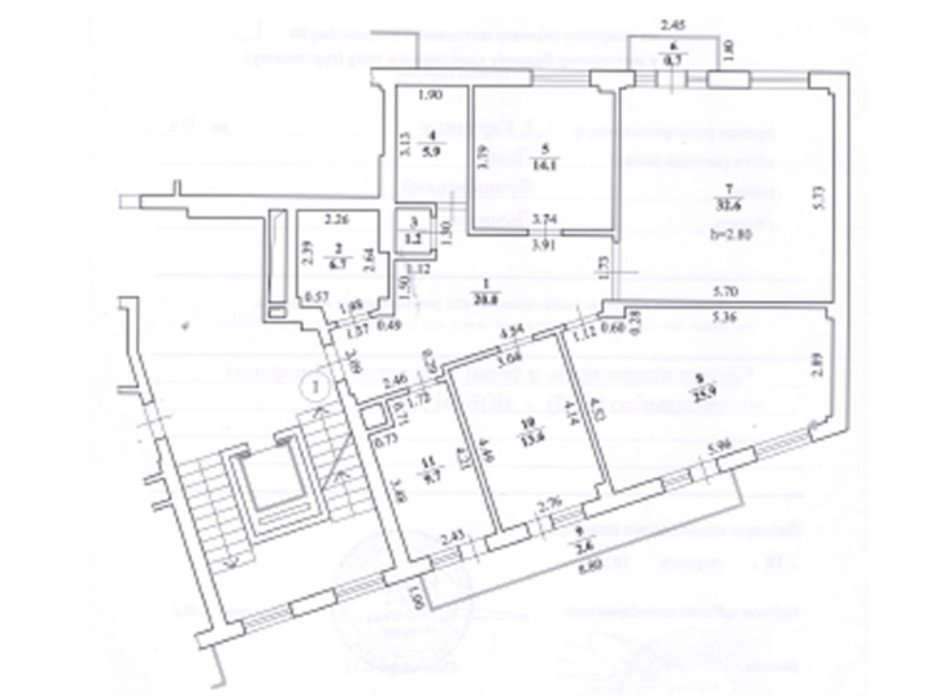 Планировка 4-комнатной квартиры в ЖК ул. Карпинца, 9А 133 м², фото 241728 Планировка 4-комнатной квартиры в ЖК ул. Карпинца, 9А 133 м², фото 241728