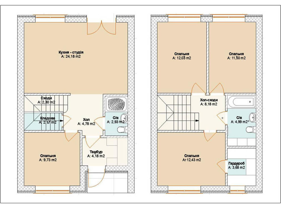 Планування багаторівневої квартири в Таунхаус Brighton Town 105 м², фото 242236 Планування багаторівневої квартири в Таунхаус Brighton Town 105 м², фото 242236