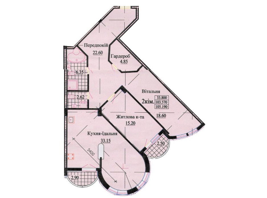 Планування 3-кімнатної квартири в ЖК вул. Роксолани, 16 117.7 м², фото 242594 Планування 3-кімнатної квартири в ЖК вул. Роксолани, 16 117.7 м², фото 242594