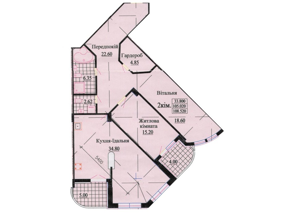 Планировка 3-комнатной квартиры в ЖК ул. Роксоланы, 16 114 м², фото 242598 Планировка 3-комнатной квартиры в ЖК ул. Роксоланы, 16 114 м², фото 242598