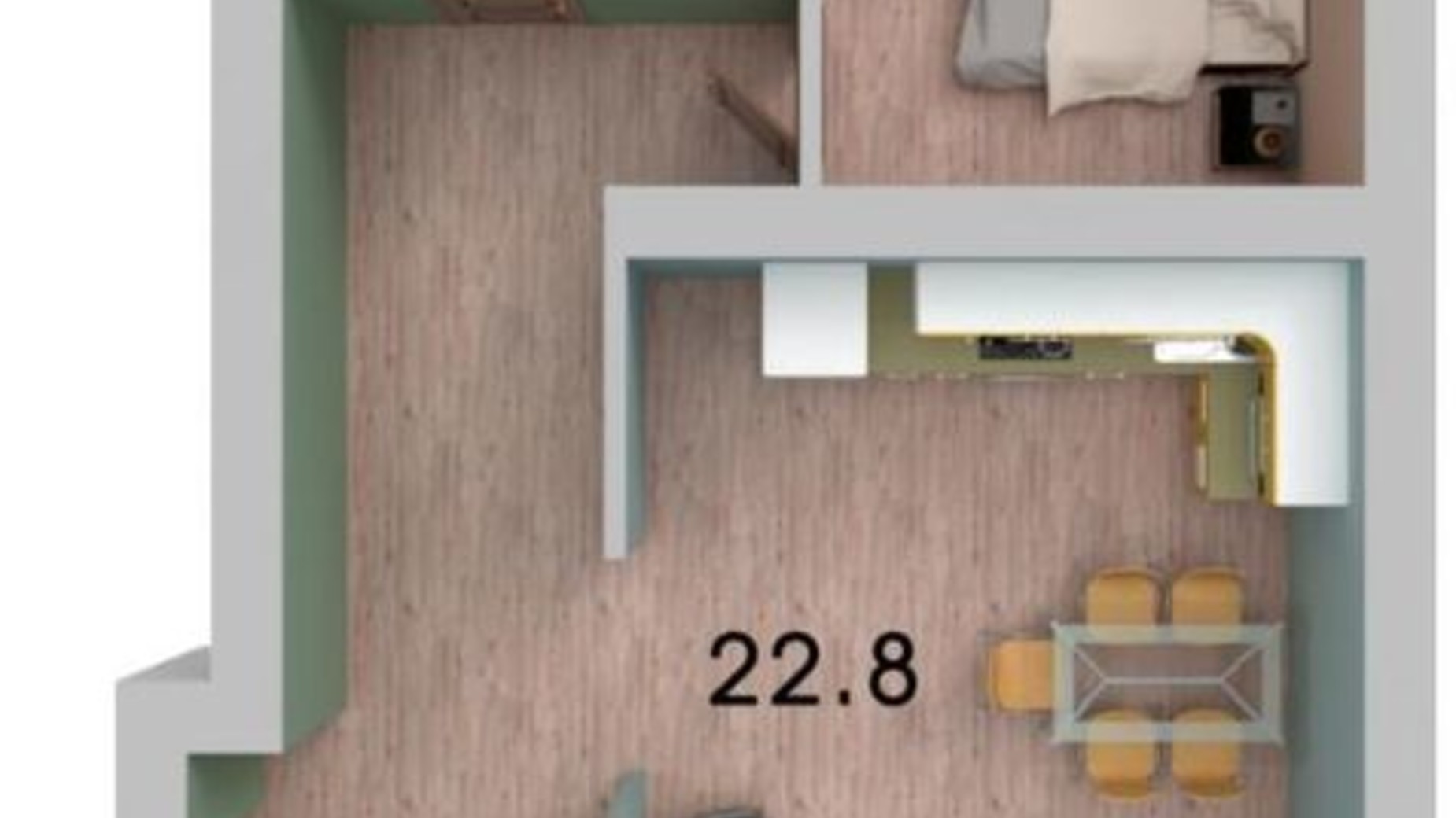 Планировка 2-комнатной квартиры в ЖК на Кедровского 73.8 м², фото 243751
