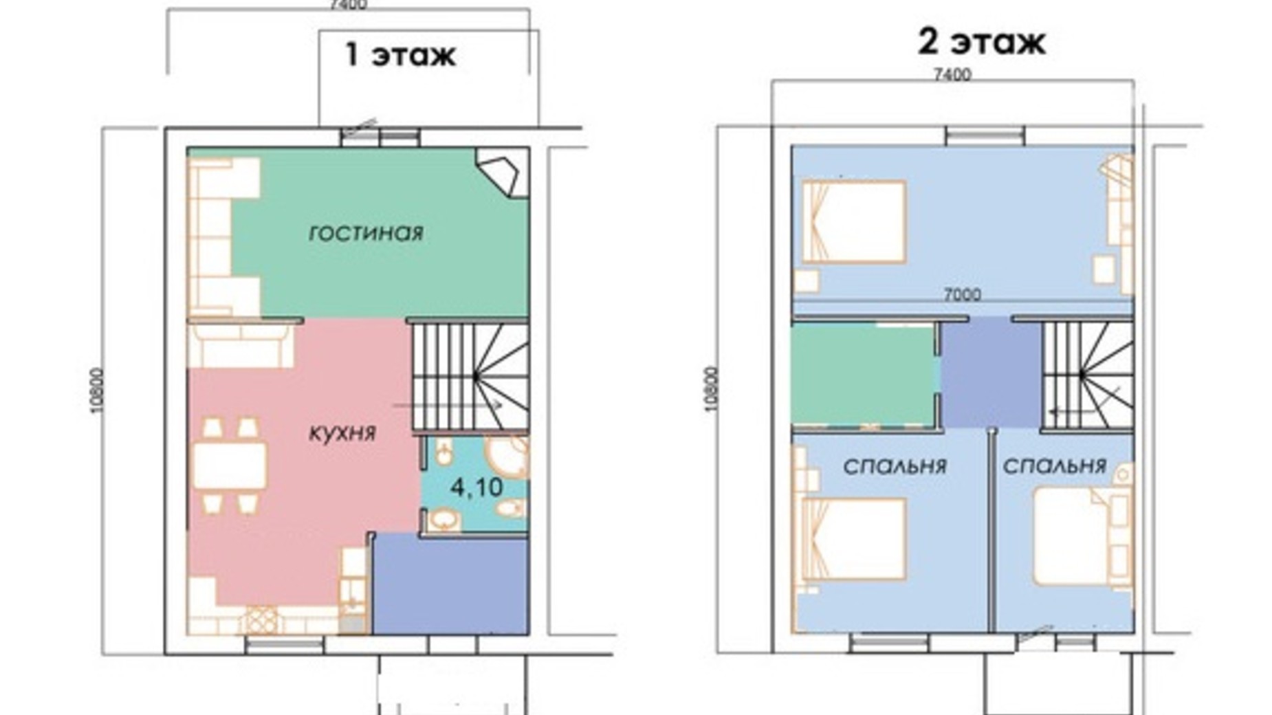 Планування таунхауса в Таунхаус  Sun City 106 м², фото 244178