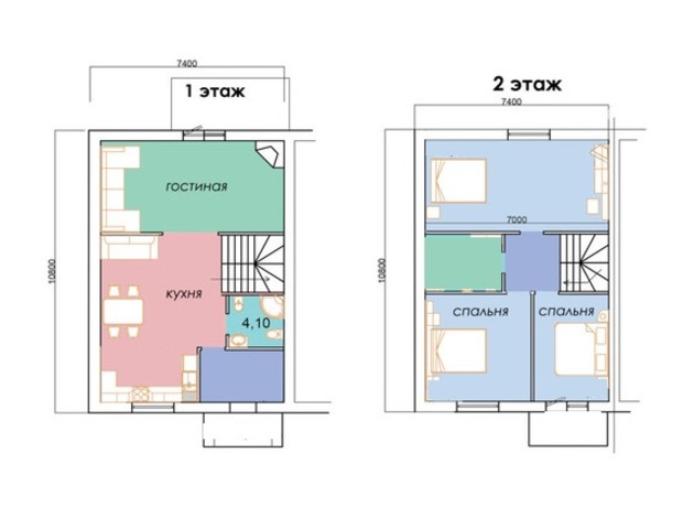 Таунхаус  Sun City: планировка 1-комнатной квартиры 106 м²