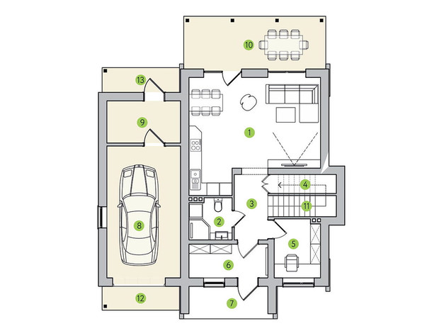 КМ Вишневий Хутір: планування 5-кімнатної квартири 205 м²