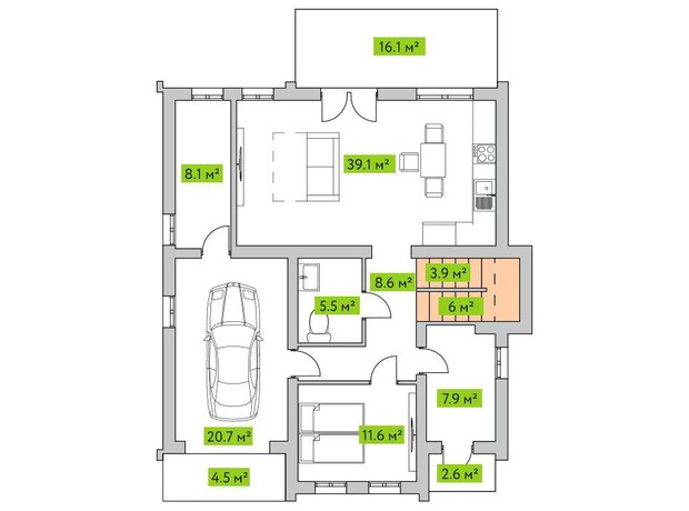 КГ Вишневый Хуторок: планировка 5-комнатной квартиры 236 м²