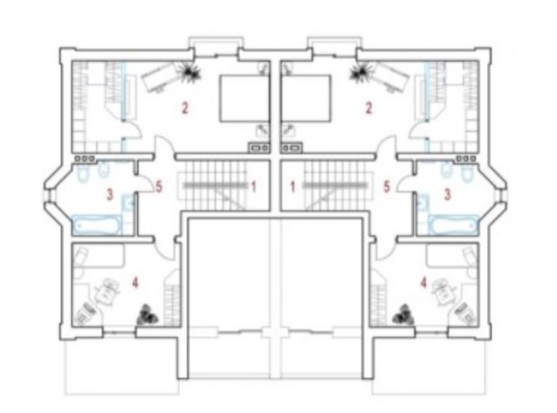 КМ New Cottage Residence 5: планування 5-кімнатної квартири 160 м²