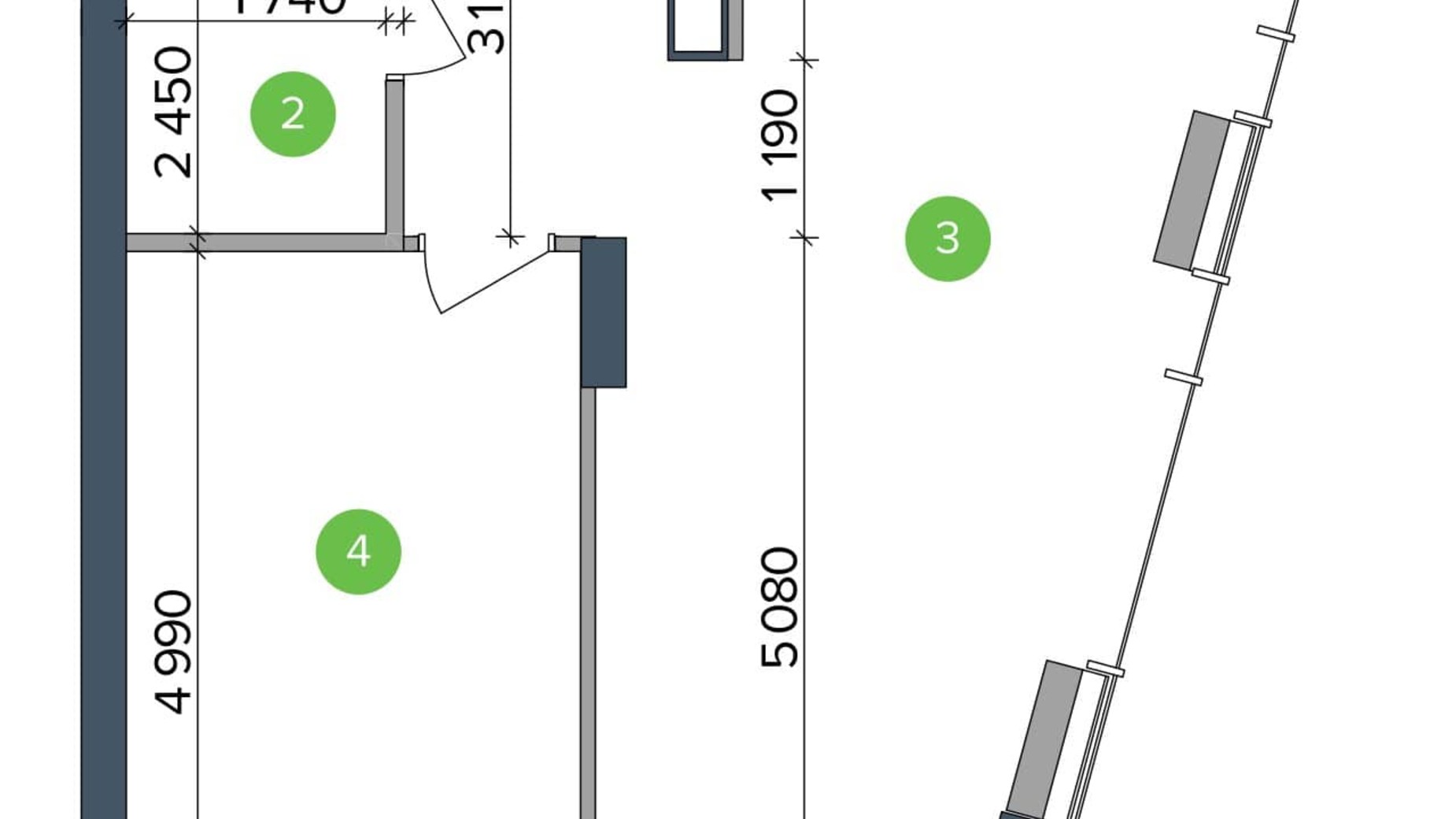 Планировка 1-комнатной квартиры в ЖК Метрополис 29.16 м², фото 246778