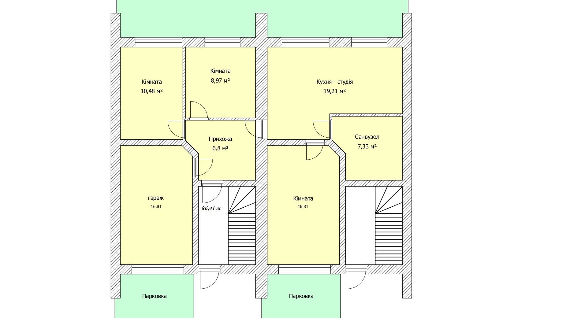 Планировка 4-комнатной квартиры в ЖК the Best Village 86.41 м², фото 249619