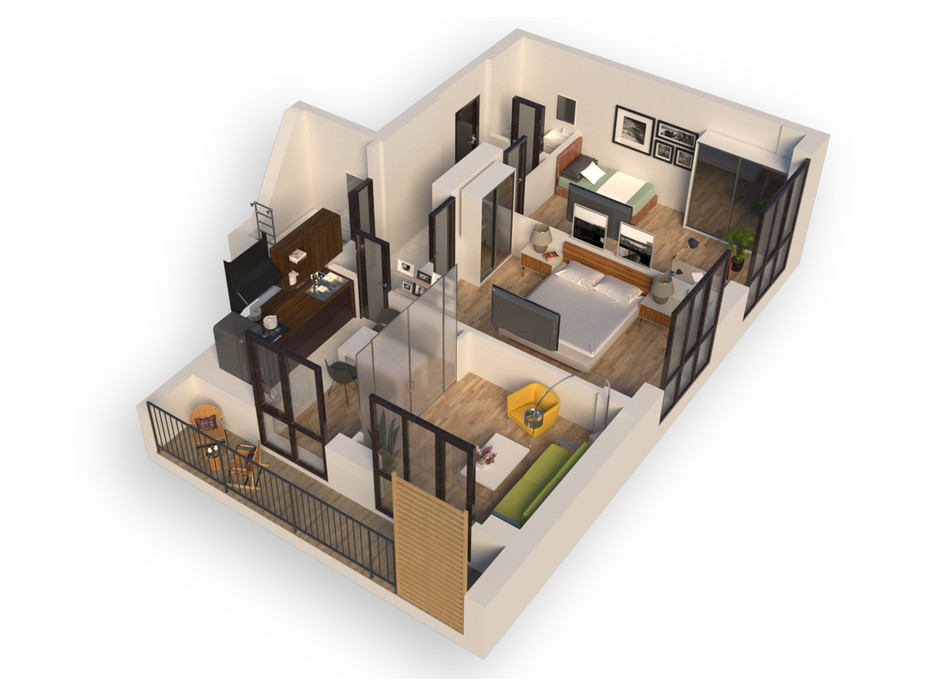 Планування 2-кімнатної квартири в ЖК Гостомель Residence 65.1 м², фото 250906 Планування 2-кімнатної квартири в ЖК Гостомель Residence 65.1 м², фото 250906