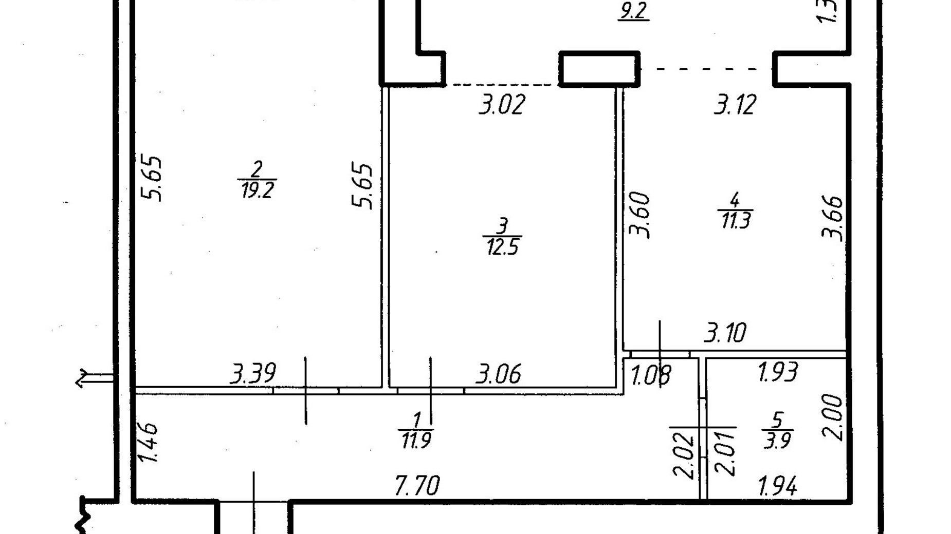 Планування 2-кімнатної квартири в ЖК Містечко Центральне 68.9 м², фото 252018