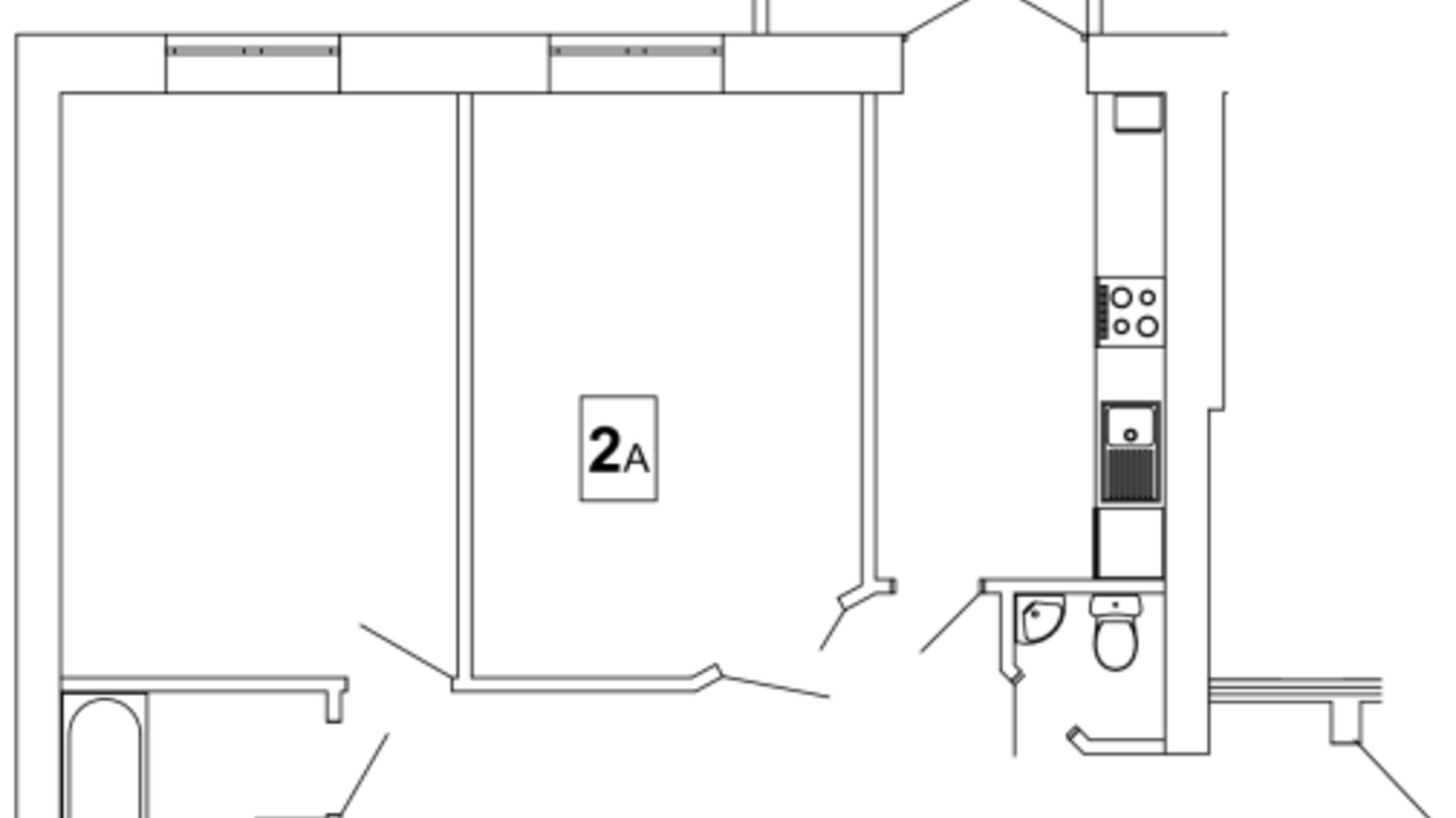 Планування 2-кімнатної квартири в МЖК Сім'я 69.97 м², фото 253743