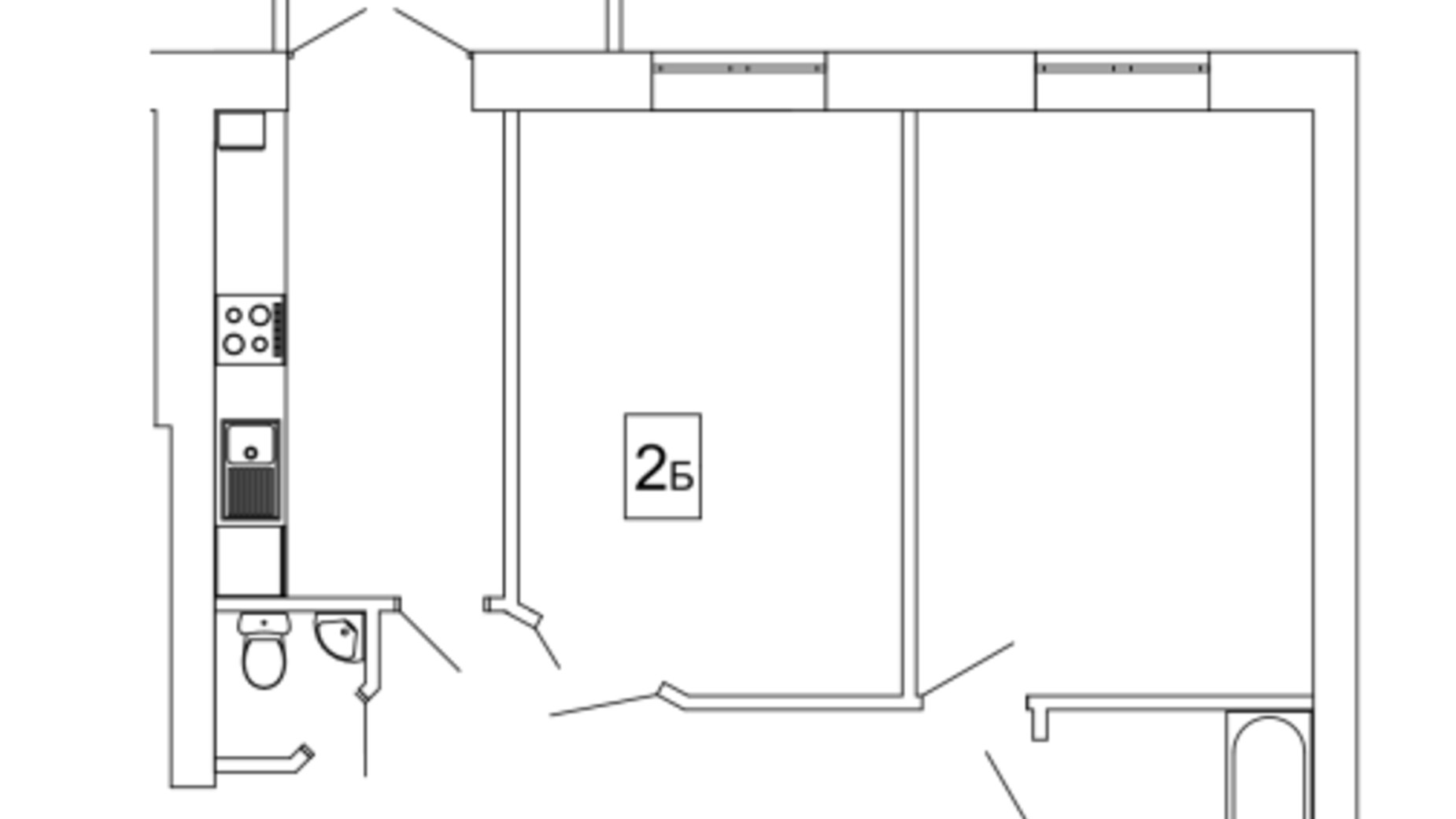 Планування 2-кімнатної квартири в МЖК Сім'я 67.62 м², фото 253744