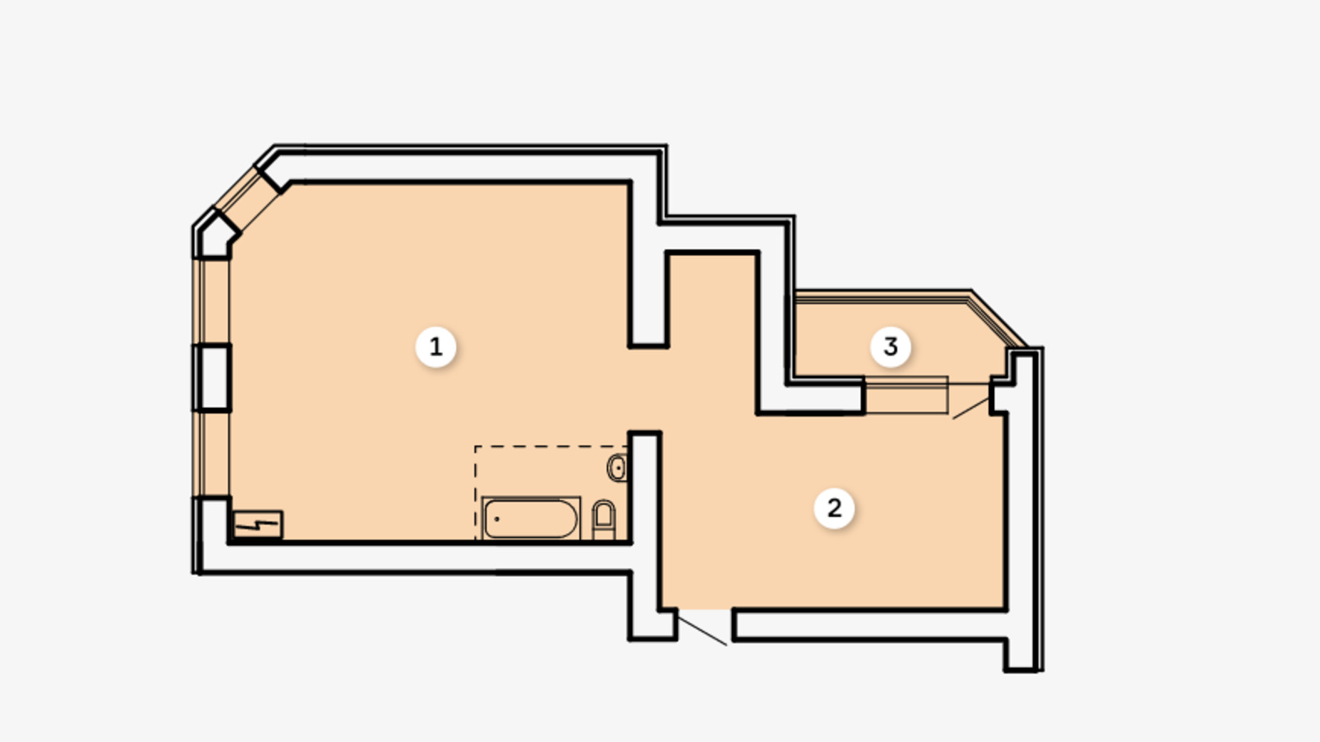 Планировка апартаментов в ЖК Kvartal 71.69 м², фото 256274