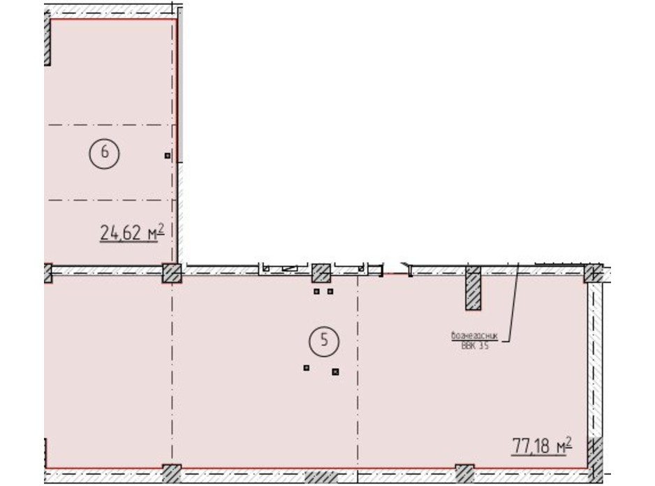 Планировка помещения в ЖК Олимп 77.18 м², фото 258178 Планировка помещения в ЖК Олимп 77.18 м², фото 258178