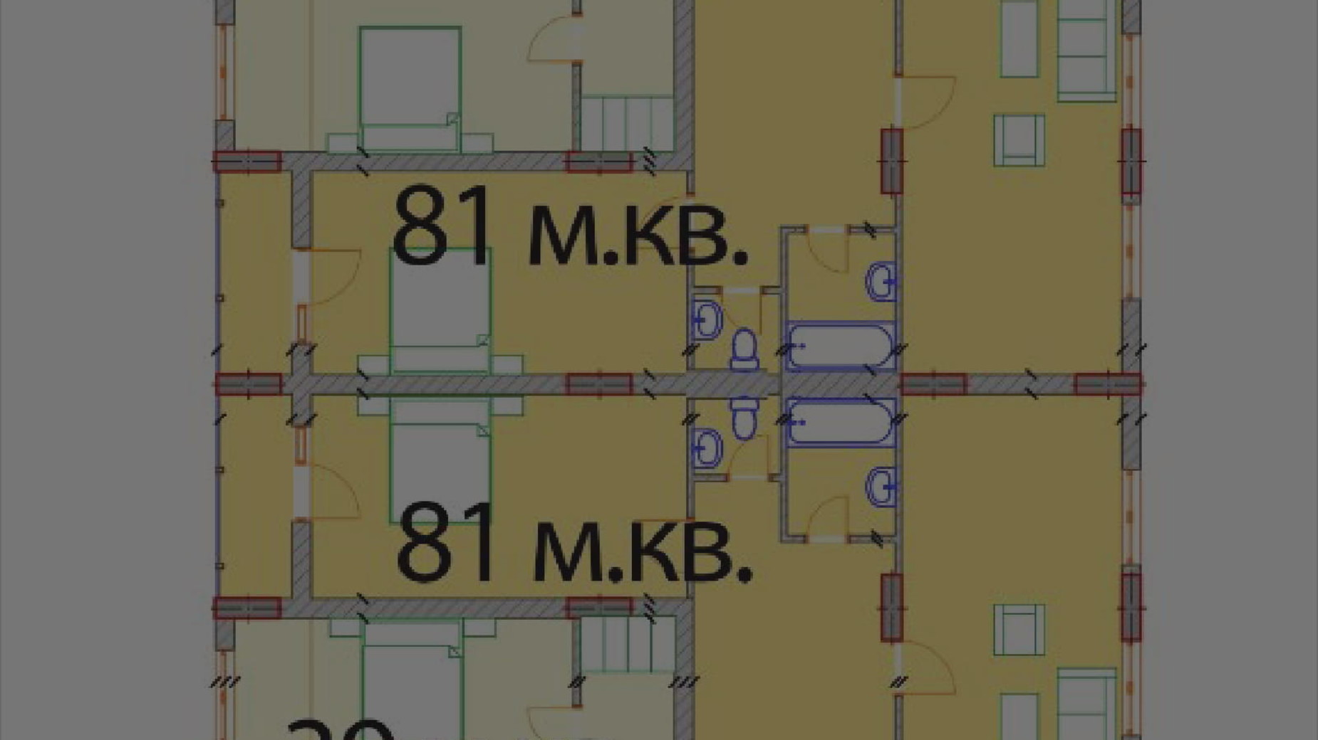 Планування 1-кімнатної квартири в ЖК Європейський Квартал 39 м², фото 259564