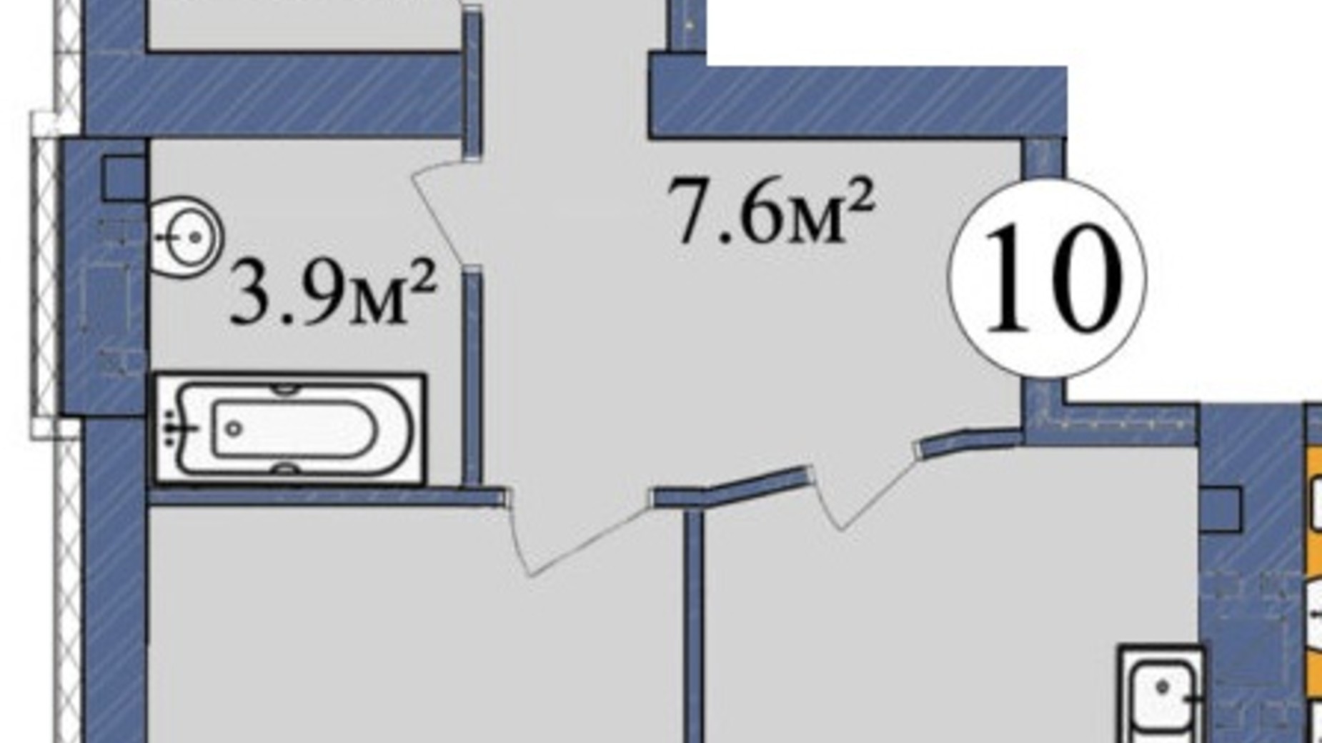 Планування 2-кімнатної квартири в ЖК Мрія Миколаїв 70.6 м², фото 260151