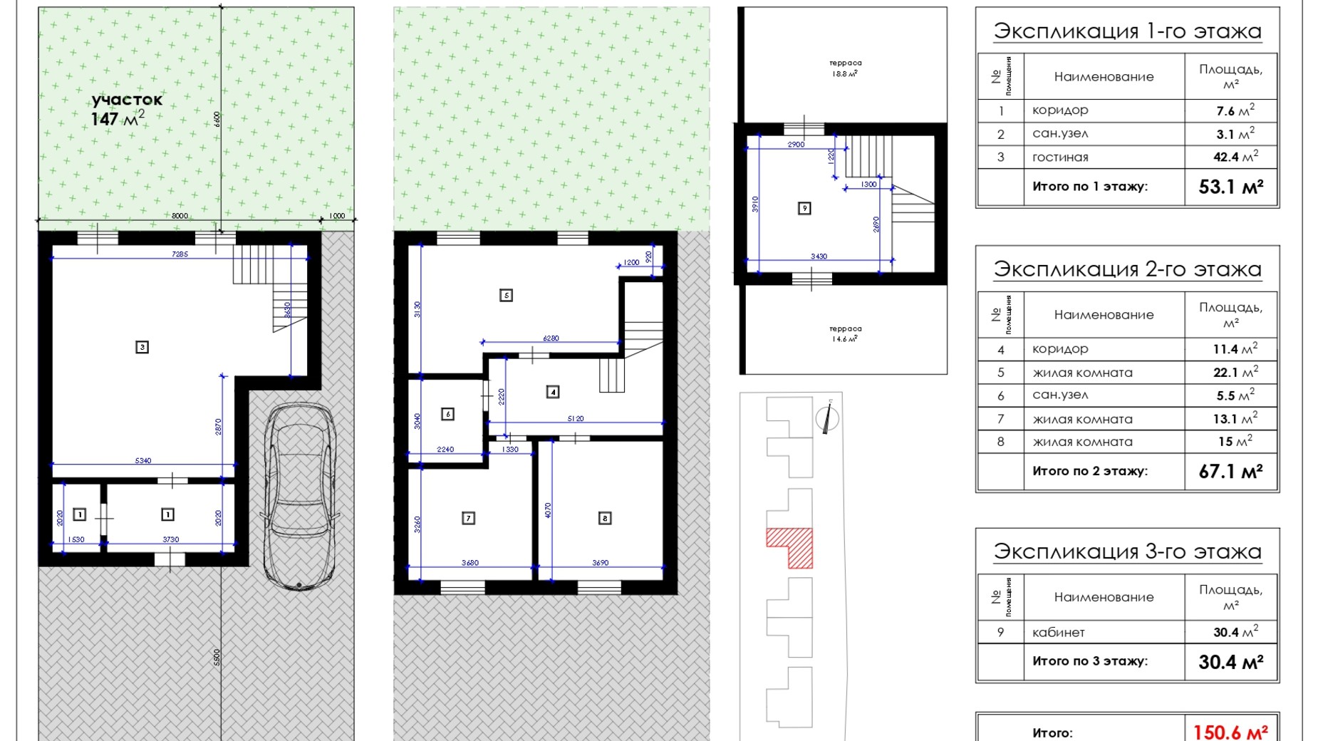 Планировка коттеджа в КГ ул. Александра Невского, 54 150 м², фото 261964