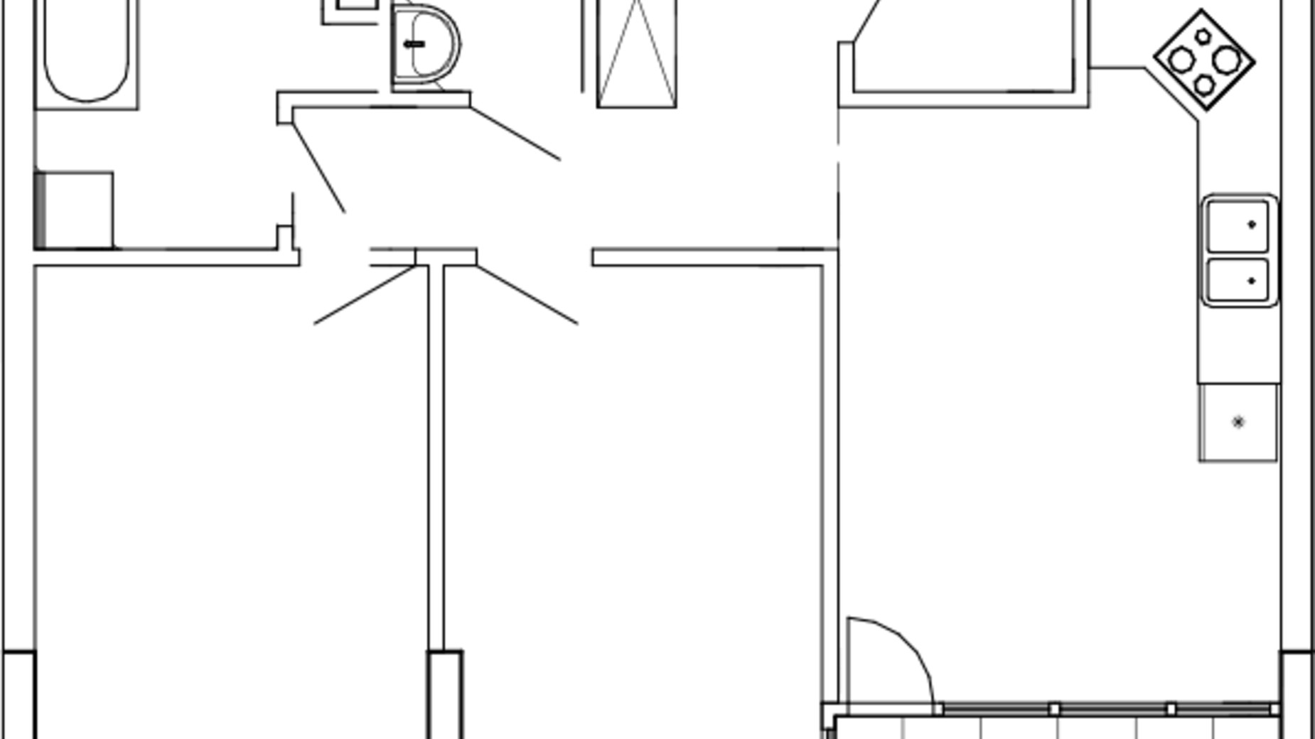 Планування 2-кімнатної квартири в ЖК Great 70.92 м², фото 266458