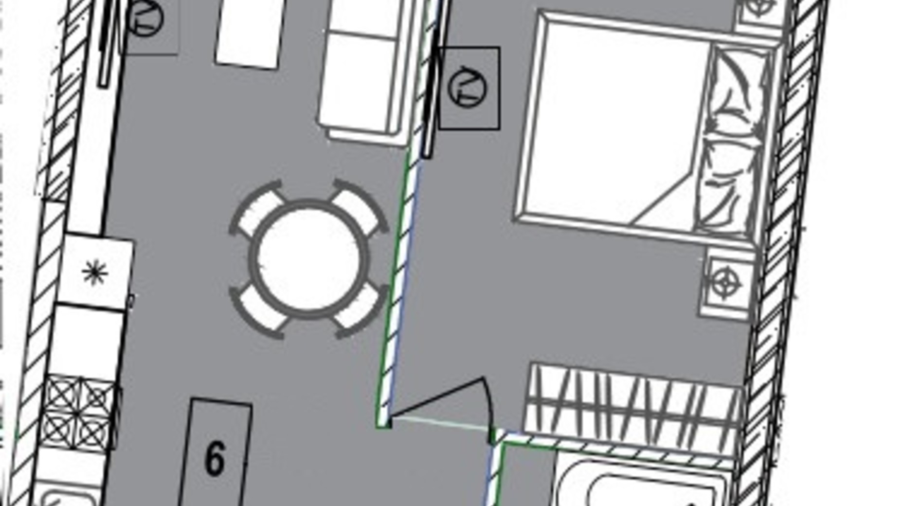 Планування 1-кімнатної квартири в Апарт-комплекс Ітака 47.2 м², фото 266622