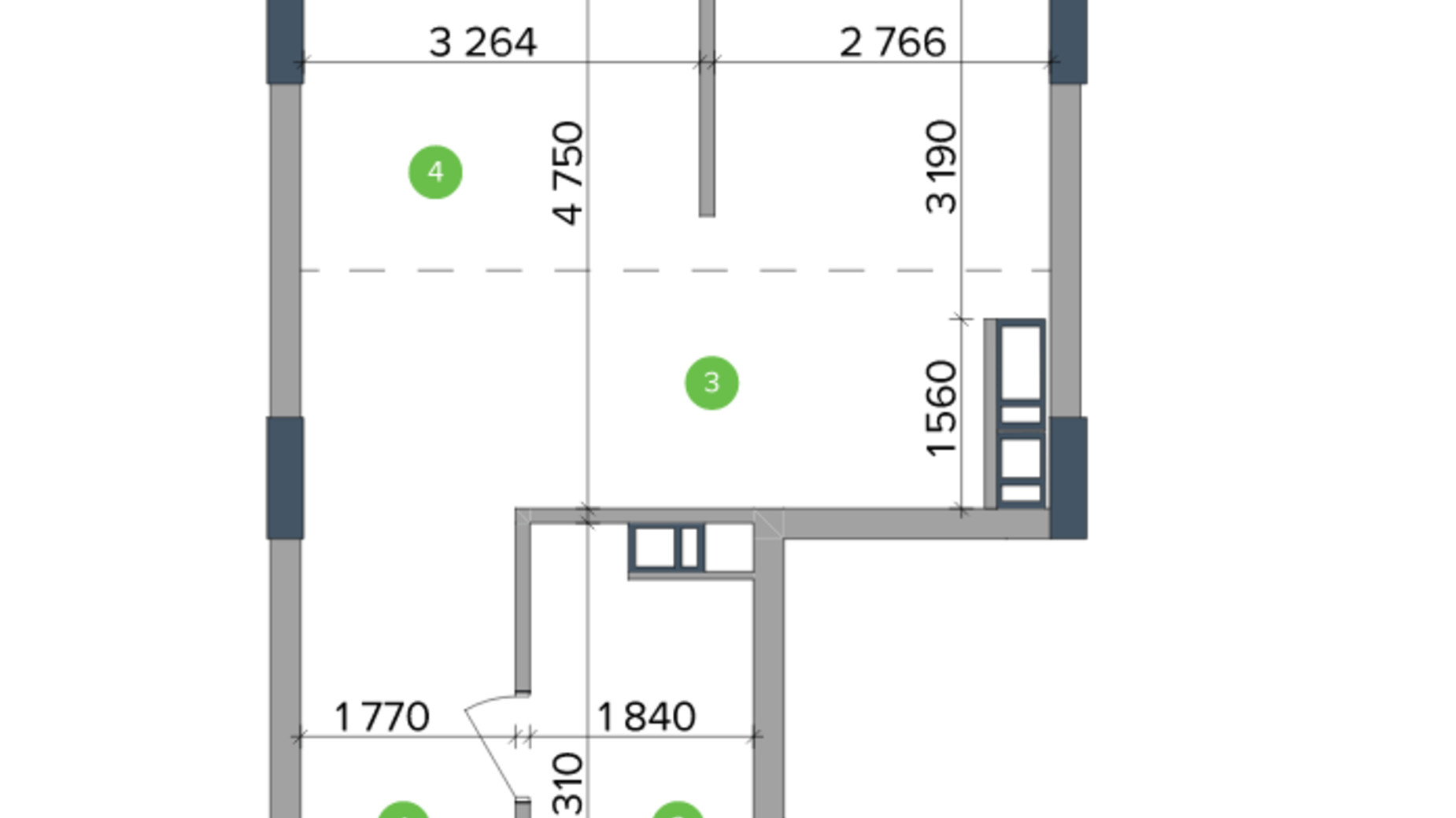 Планування 1-кімнатної квартири в ЖК Метрополіс 39.14 м², фото 266871