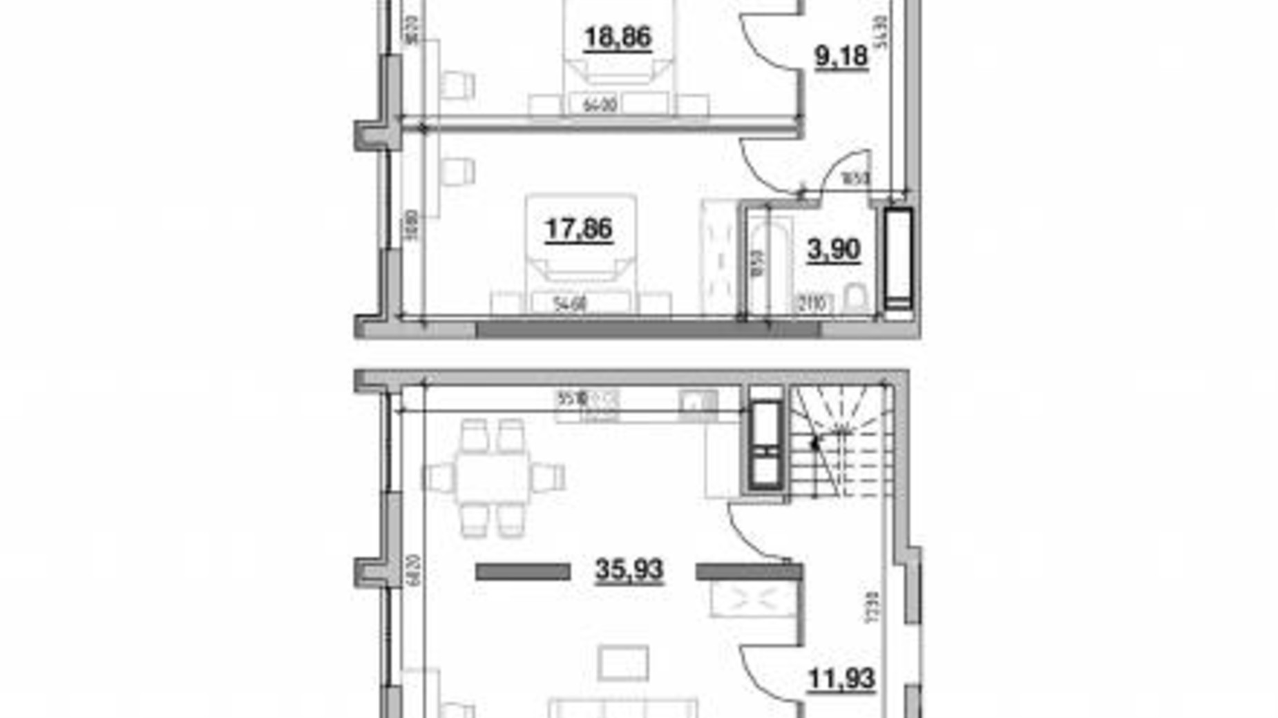 Планировка 4-комнатной квартиры в ЖК Nordica Residence 136.09 м², фото 269332