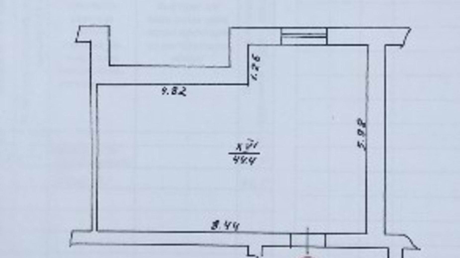 Планировка помещения в ЖК по ул. Скоропадского 44.4 м², фото 269398