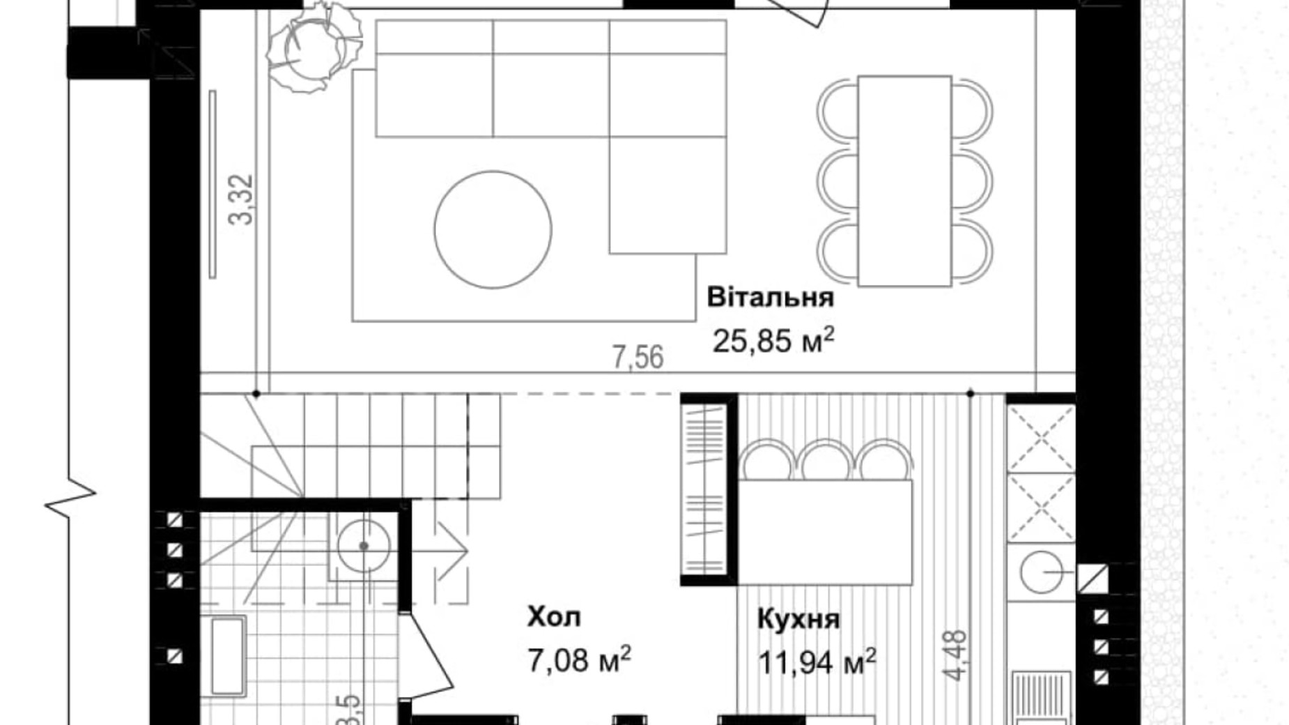 Планировка 5-комнатной квартиры в ЖК Smart & Green 126.15 м², фото 269569