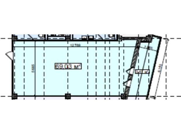 БЦ Idm Mall: планування приміщення 69.03 м²