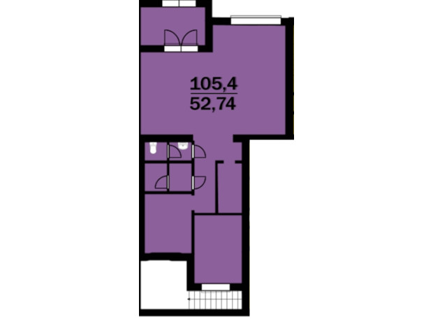 ЖК Сагайдачный: планировка помощения 105.4 м²