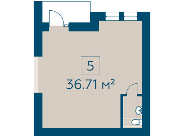 ЖК Київський: планування приміщення 36.71 м²