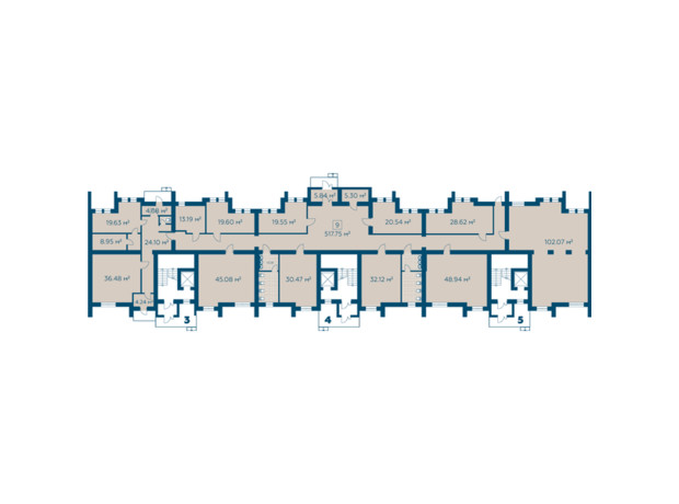 ЖК Киевский: планировка помощения 517.75 м²