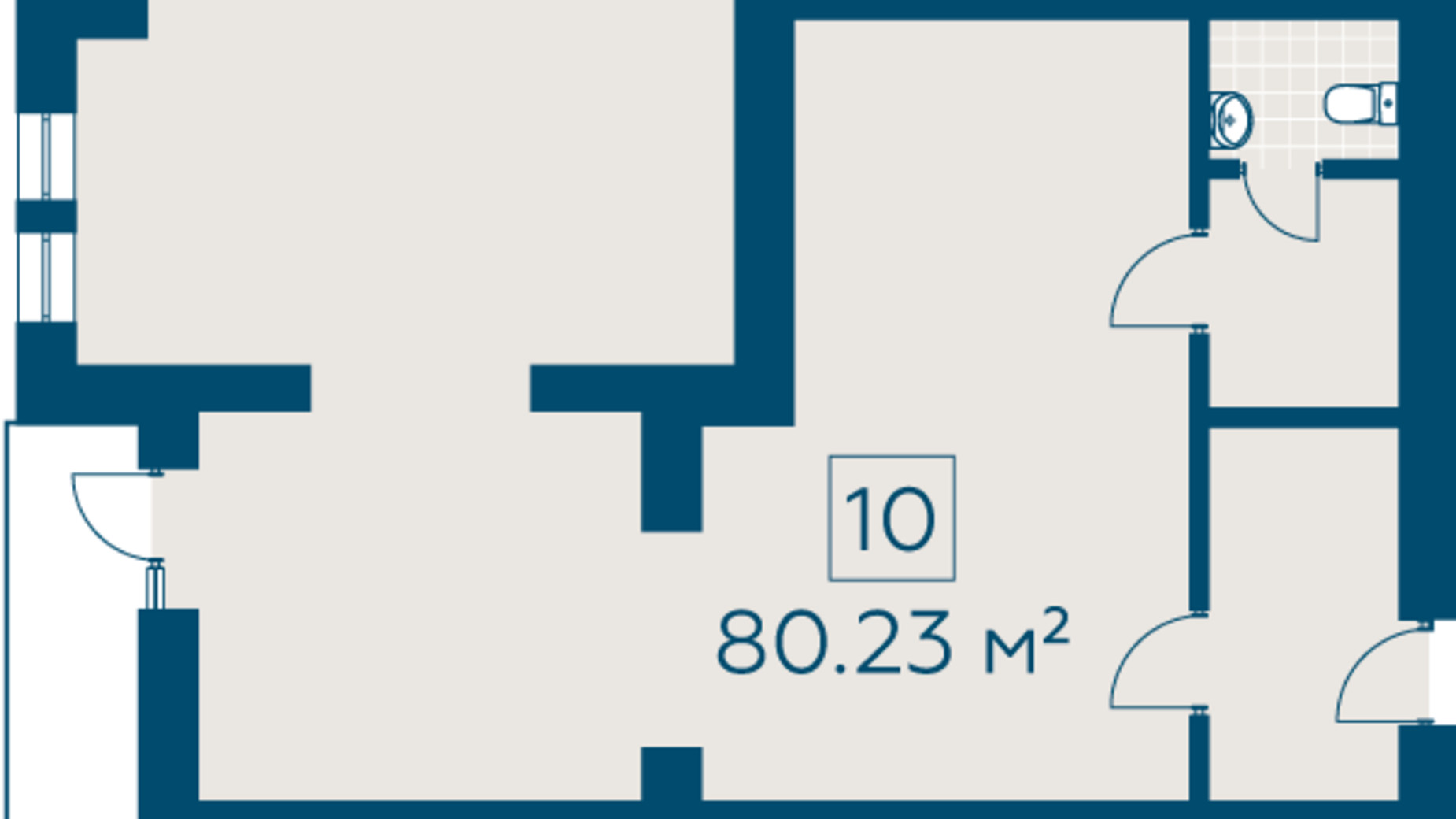 Планування приміщення в ЖК Київський 80.23 м², фото 274999