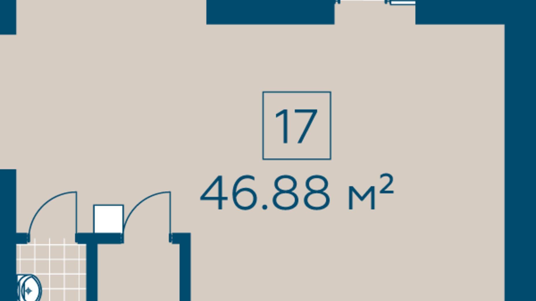 Планування приміщення в ЖК Київський 46.88 м², фото 275000