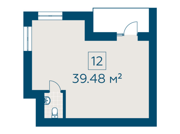 ЖК Київський: планування приміщення 39.48 м²