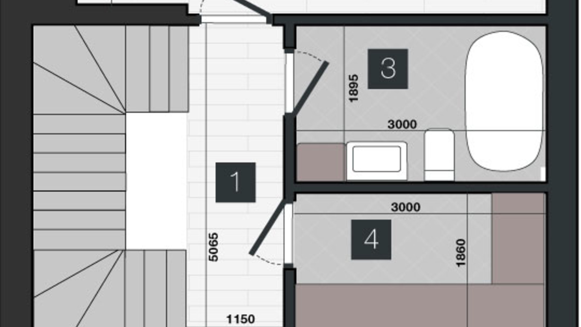Планировка таунхауса в КГ Zenhouz 161.46 м², фото 275788