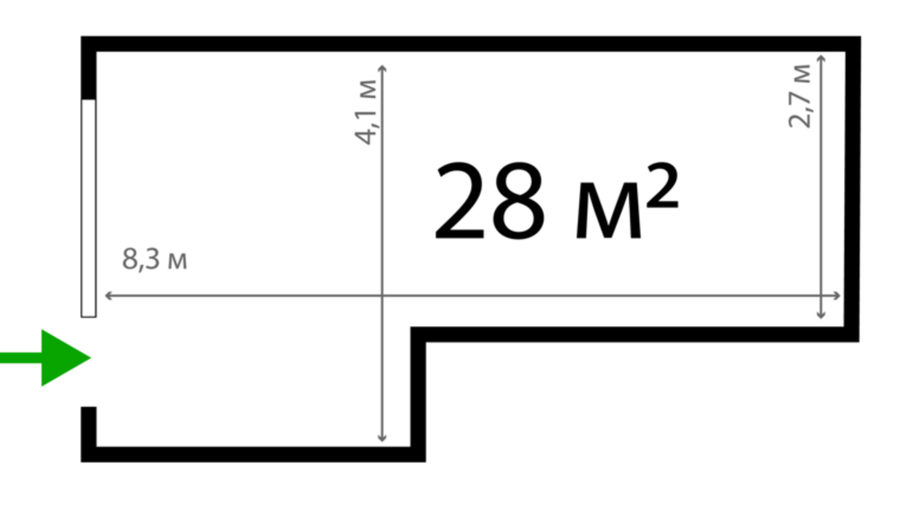 Планування приміщення в ЖК Park Land 28 м², фото 276019