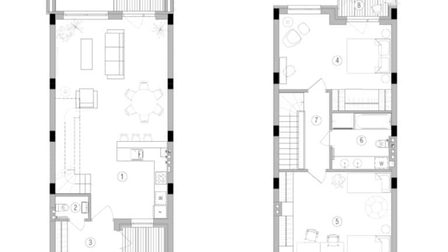 Планування таунхауса в Таунхаус Eastville 112.4 м², фото 276053