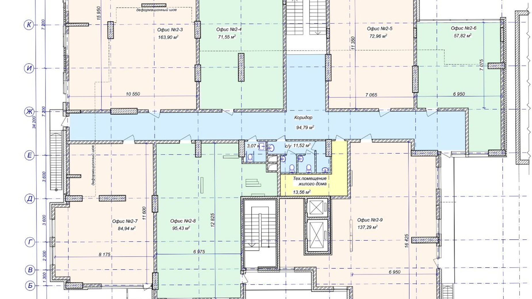 Планировка помещения в ЖК Монолит 137.29 м², фото 279779