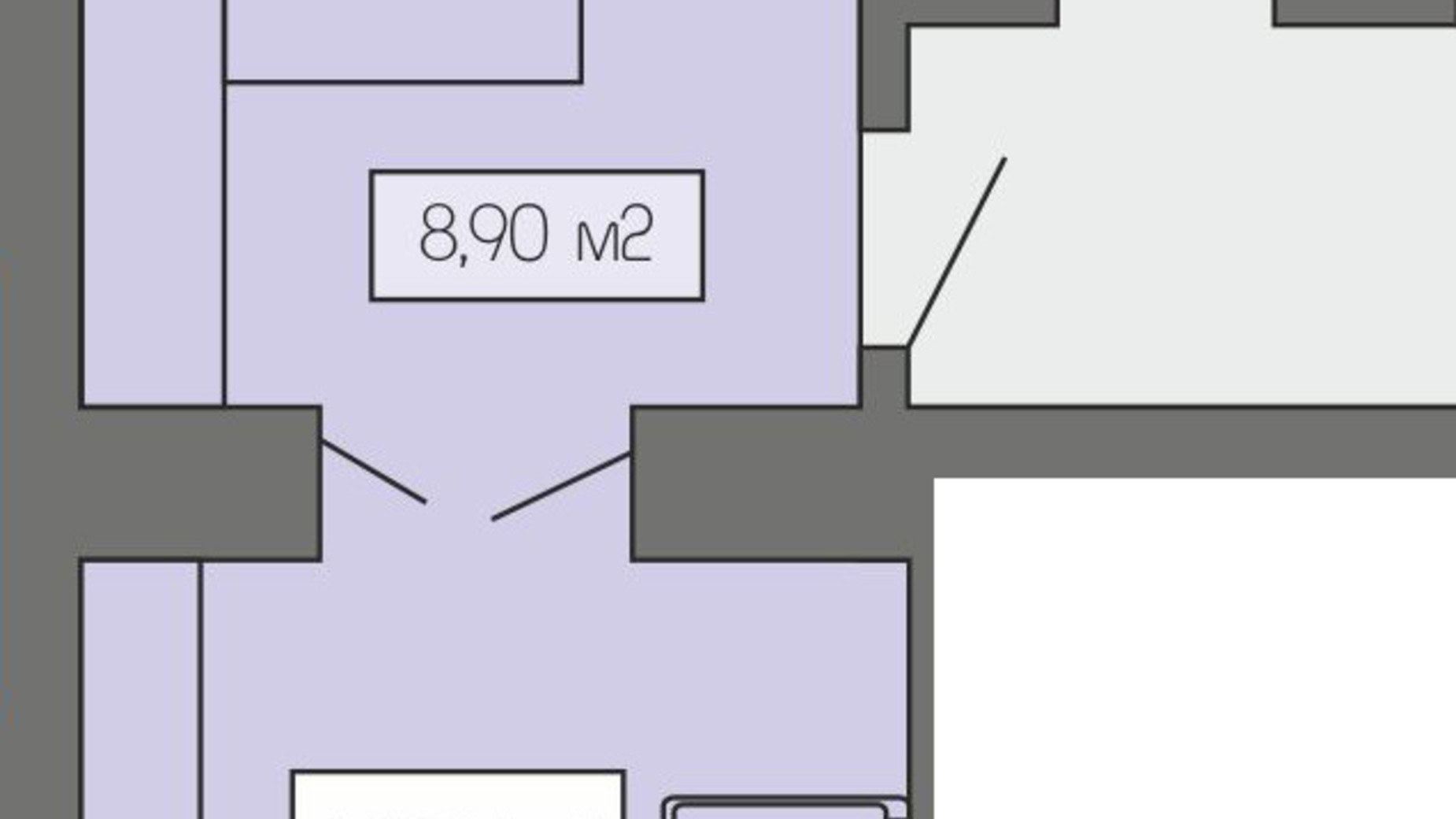 Планування 1-кімнатної квартири в ЖК Затишний дім 54.07 м², фото 279966