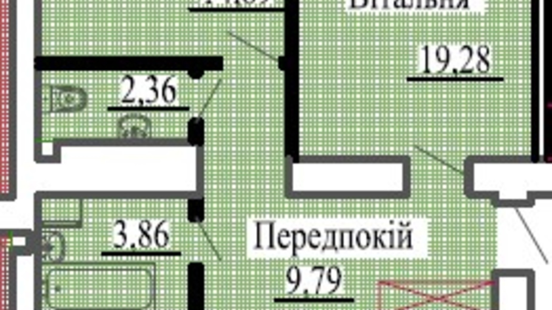 Планування 3-кімнатної квартири в ЖК Барселона 2 80.4 м², фото 281972