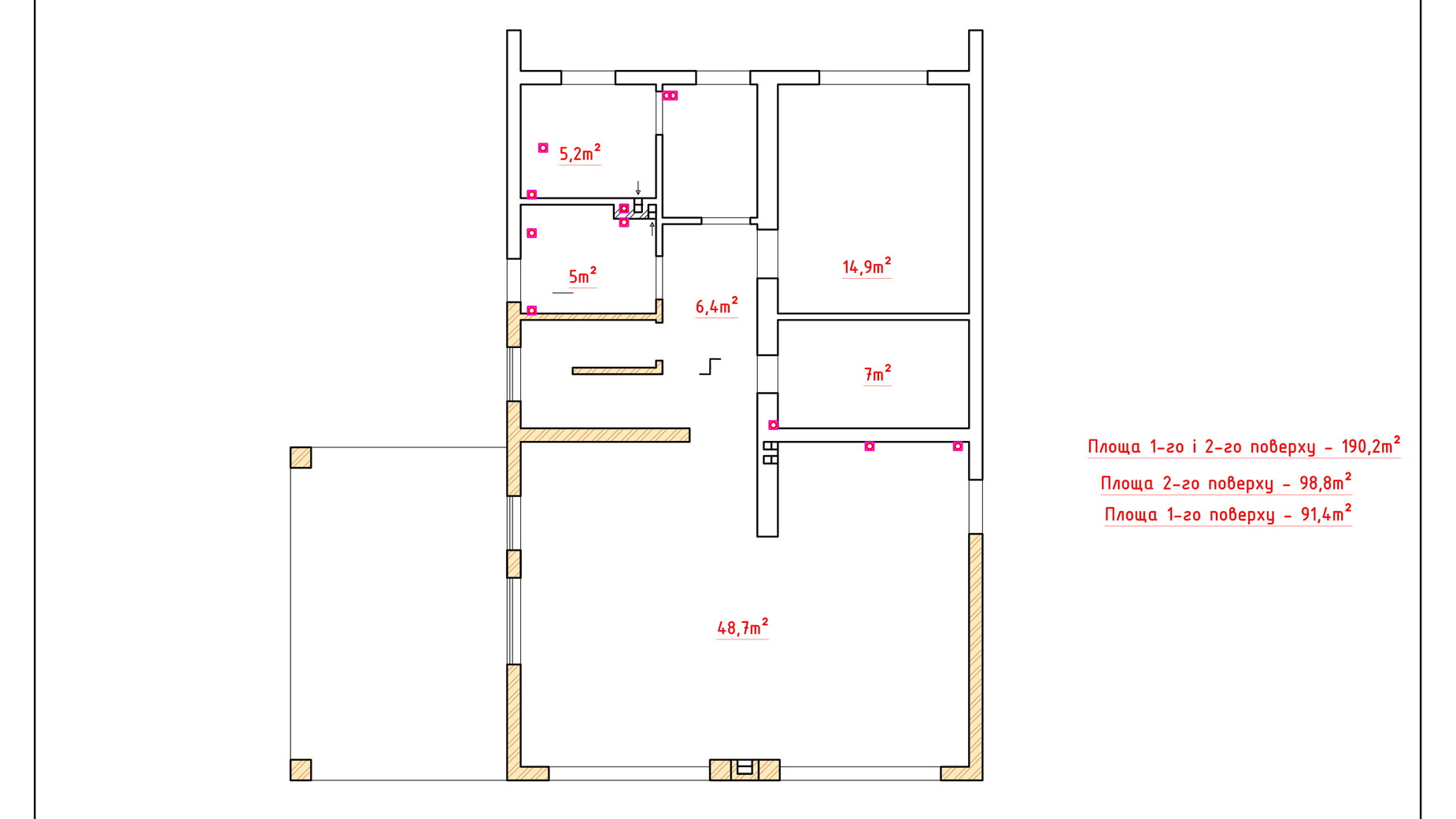 Планировка коттеджа в КГ Солнечный склон 190.2 м², фото 282446