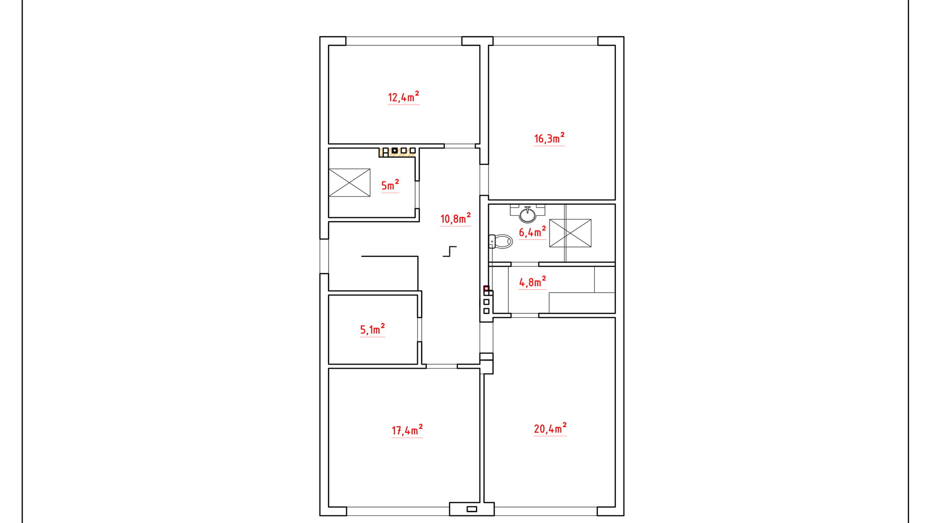 Планировка коттеджа в КГ Солнечный склон 190.2 м², фото 282447