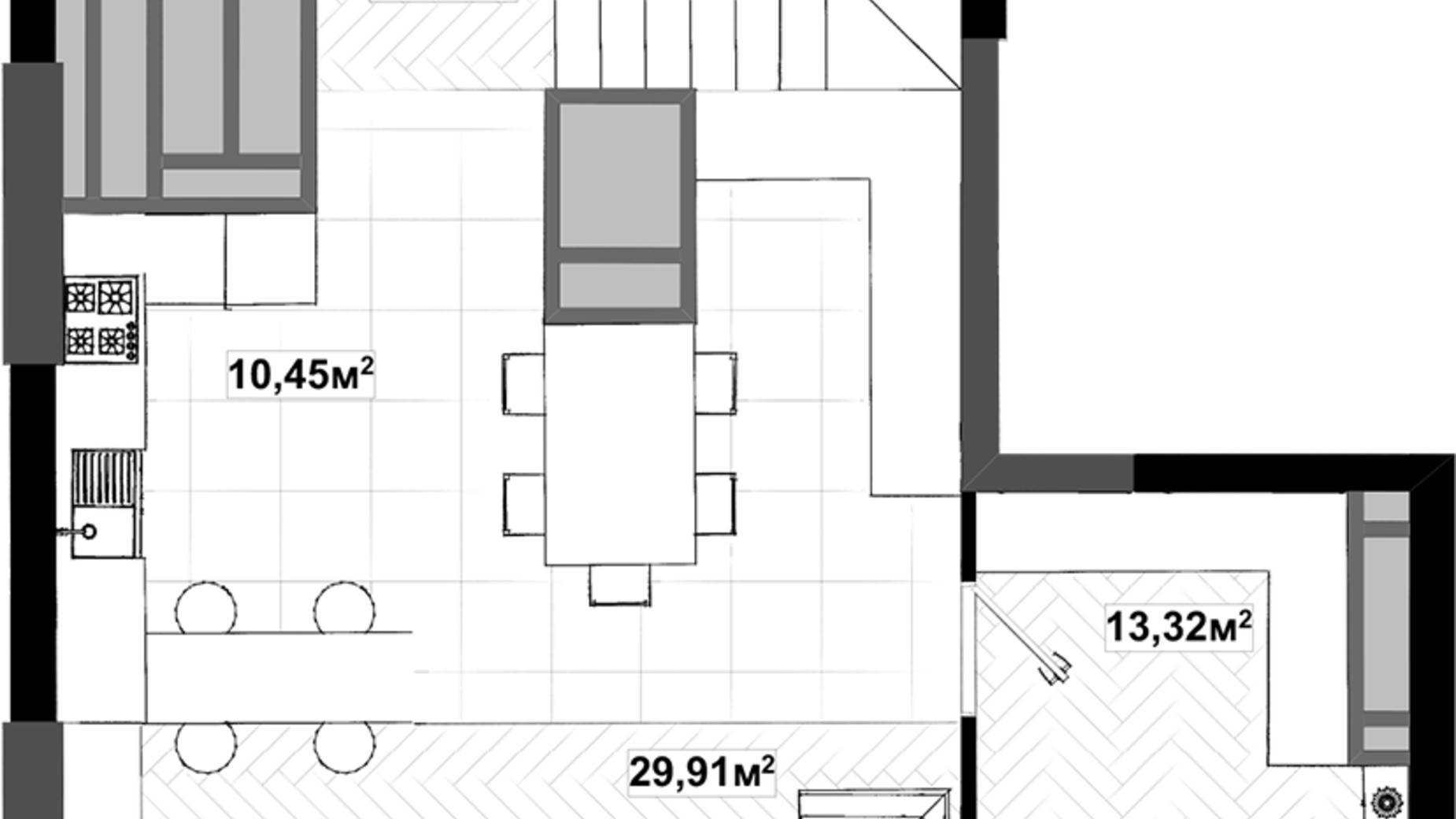 Планировка много­уровневой квартиры в ЖК Uno City House 137.98 м², фото 285548